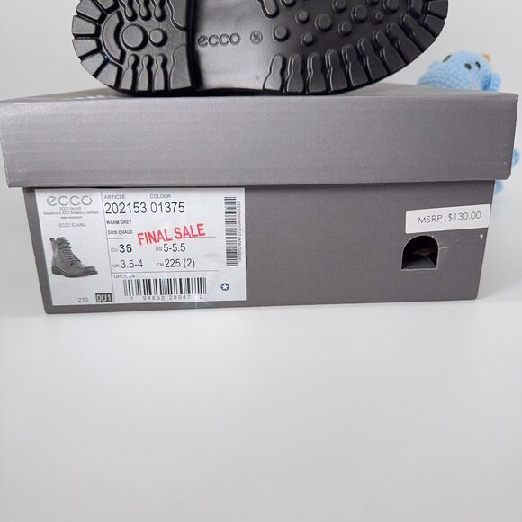 ECCO Elaina 202153 01375 Women’s Leather Lace Up Ankle Boots Warm Grey 36 5 5.5 - Picture 13 of 13